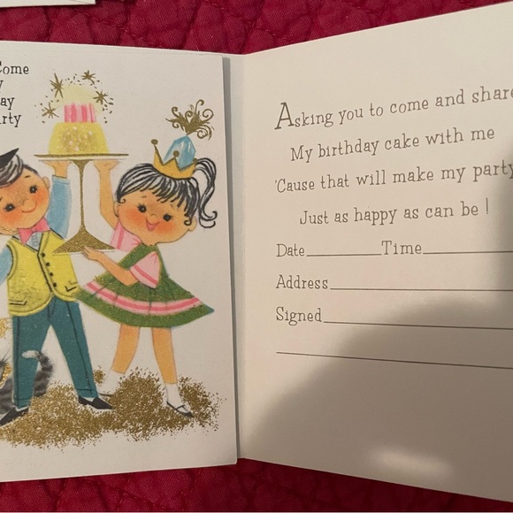 1971 Vintage, MCM new in the box Eaton’s party invitations - Picture 9 of 11